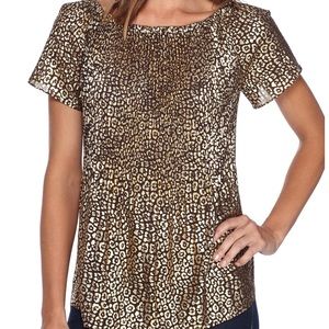 Michael Kors off shoulder gold cheetah print XL